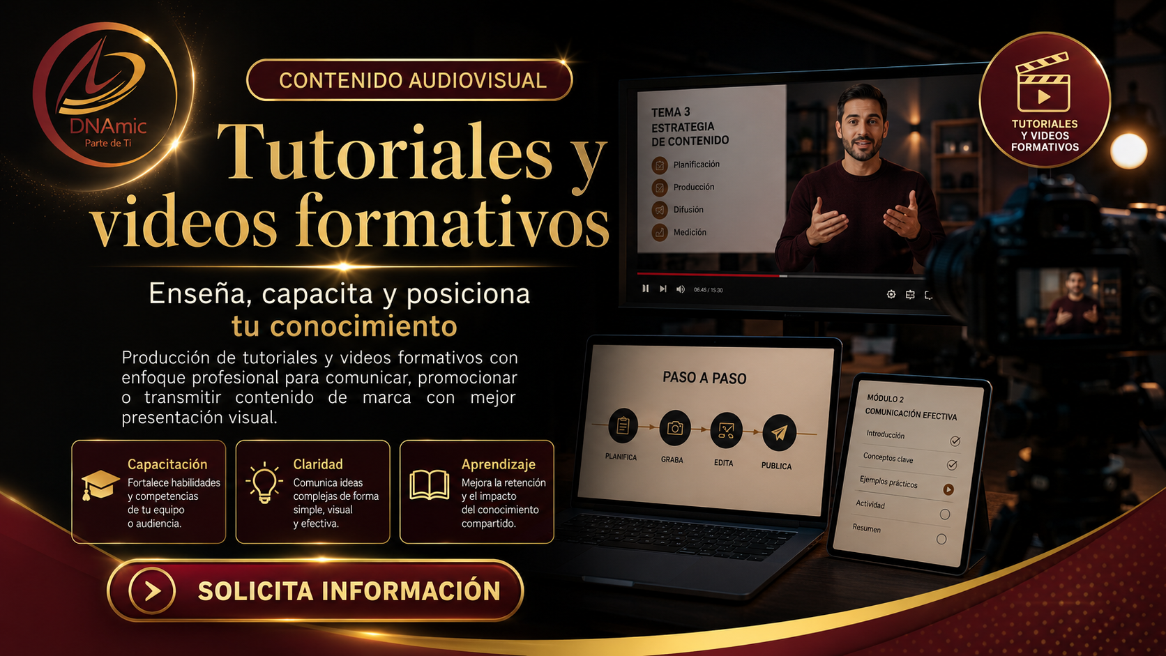 Tutoriales y videos formativos