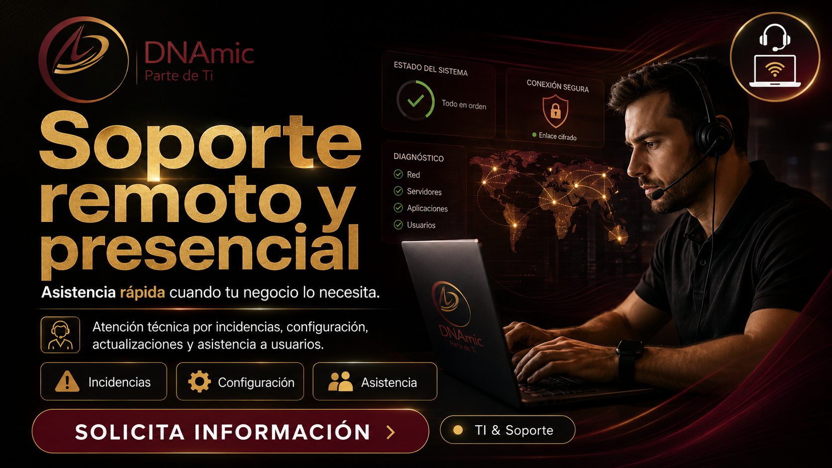 Soporte remoto y presencial