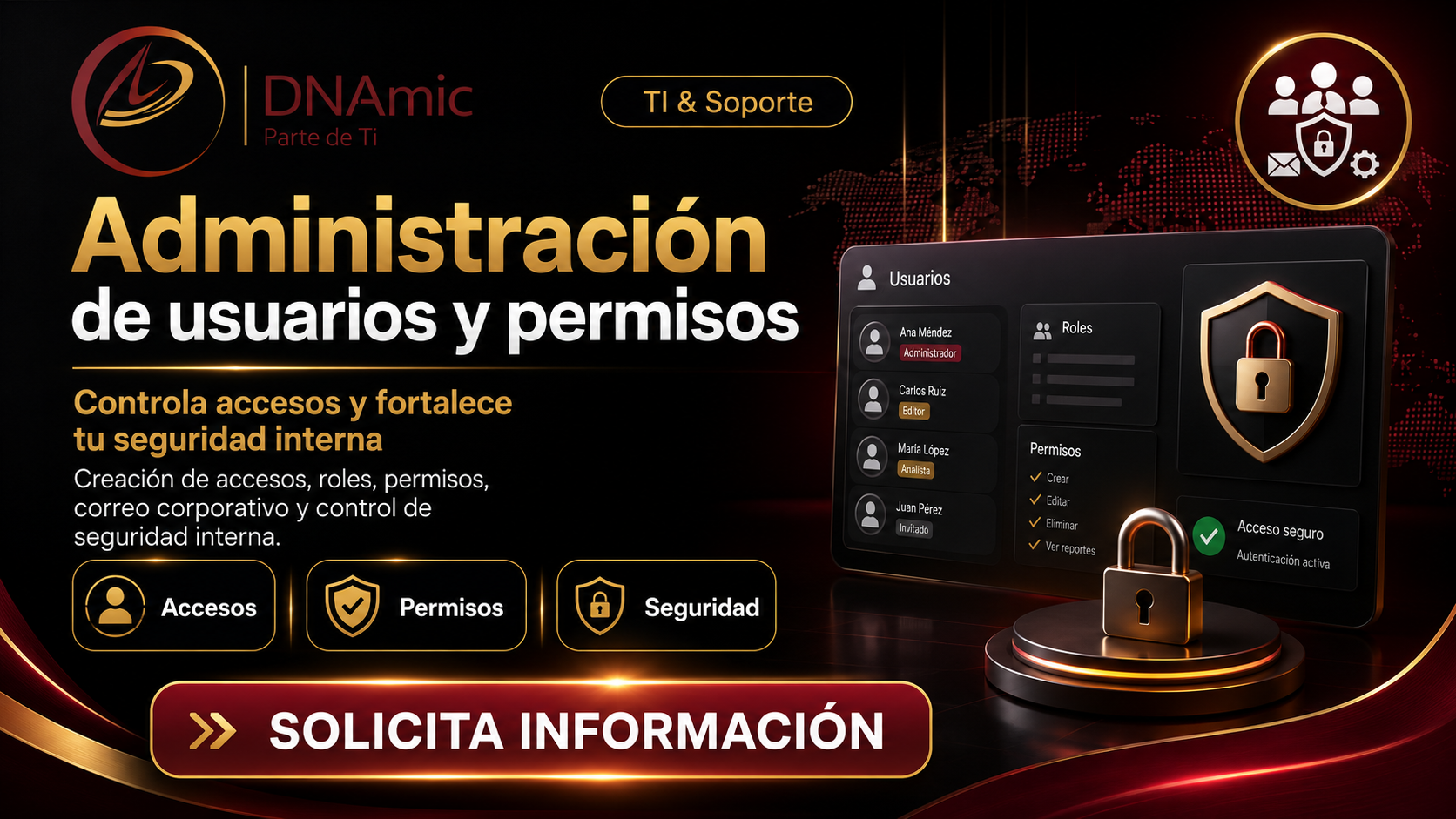 Administración de usuarios y permisos
